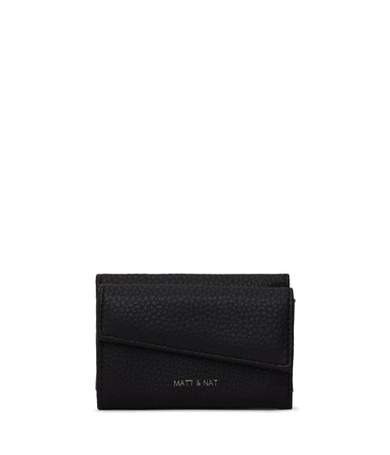 TANI Small Vegan Wallet - Purity | Color: Black - variant::black