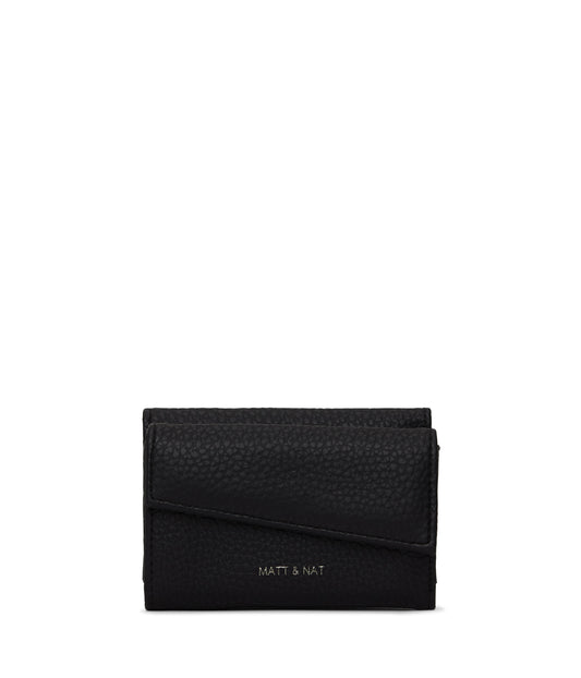 TANI Small Vegan Wallet - Purity | Color: Black - variant::black