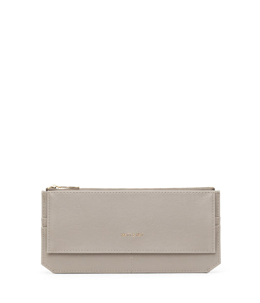 PERLA Vegan Flat Wallet - Vintage | Color: Grey - variant::wave