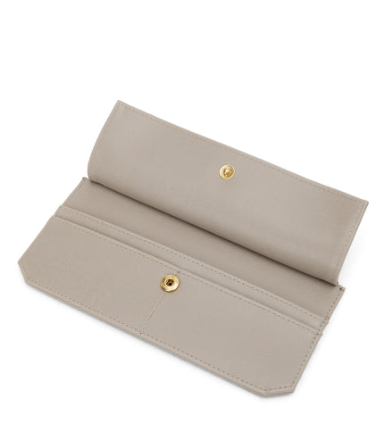 PERLA Vegan Flat Wallet - Vintage | Color: Grey - variant::wave