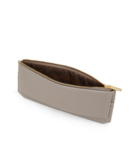 PERLA Vegan Flat Wallet - Vintage | Color: Grey - variant::wave