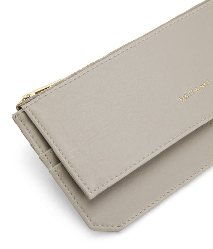 PERLA Vegan Flat Wallet - Vintage | Color: Grey - variant::wave