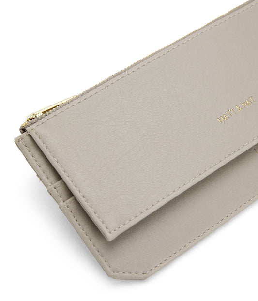 PERLA Vegan Flat Wallet - Vintage | Color: Grey - variant::wave