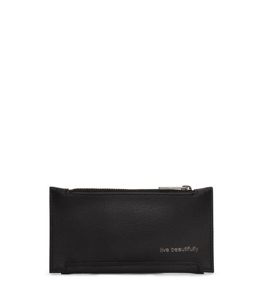 JESSE Slim Vegan Wallet - Arbor | Color: Black - variant::black