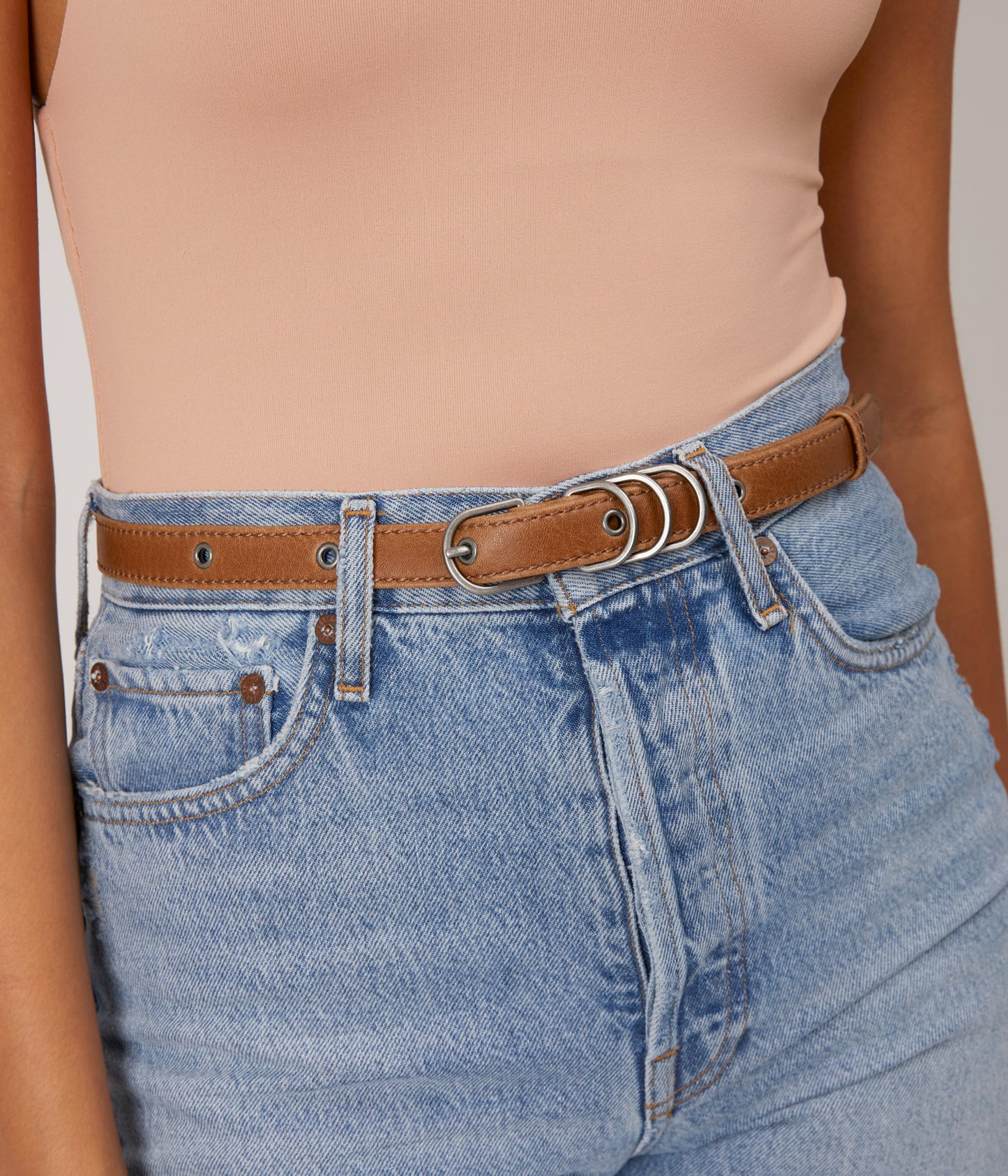 JULEP Women's Vegan Skinny Belt | Color: Green - variant::sage