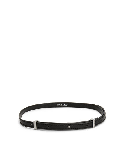SOLINA Women's Vegan Skinny Belt | Color: Black - variant::black