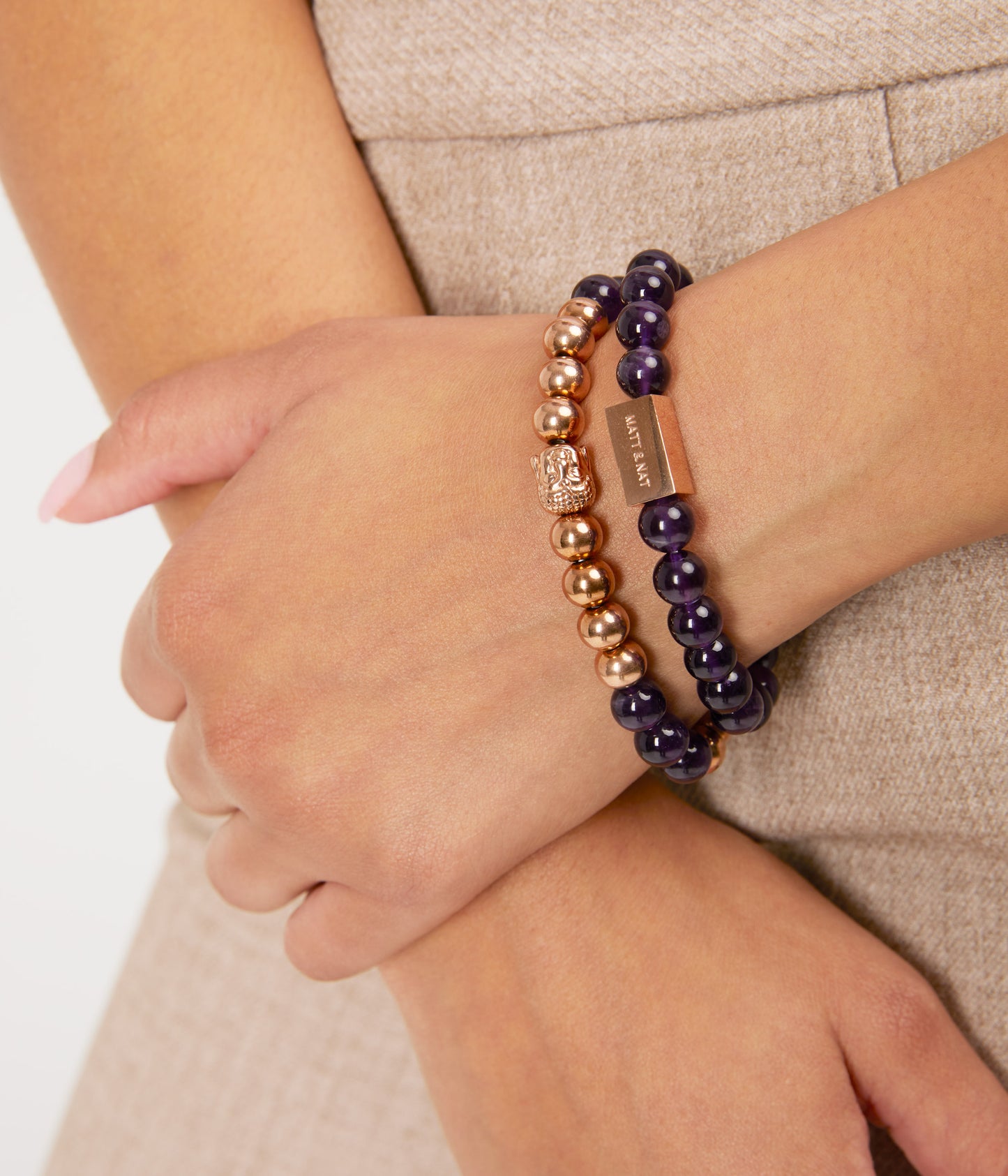 CALMING Bead & Charm Bracelet | Color: Purple - variant::purple