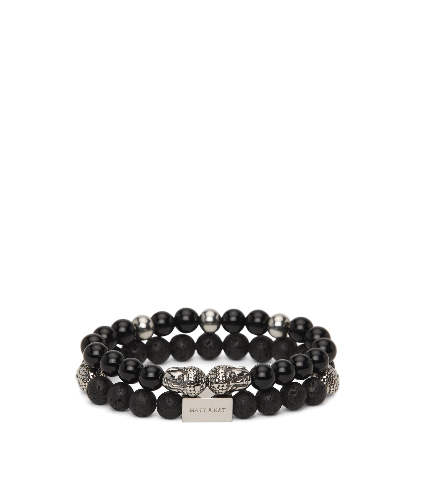 MIRACLE - Black & Grey Stone Bracelet | Color: Black - variant::black