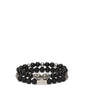 MIRACLE - Black & Grey Stone Bracelet | Color: Black - variant::black