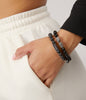 MIRACLE - Black & Grey Stone Bracelet | Color: Black - variant::black
