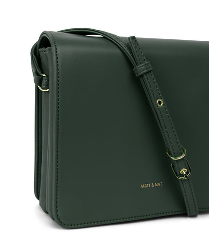 DOVER SM Vegan Crossbody Bag - Loom | Color: Green - variant::vineyard