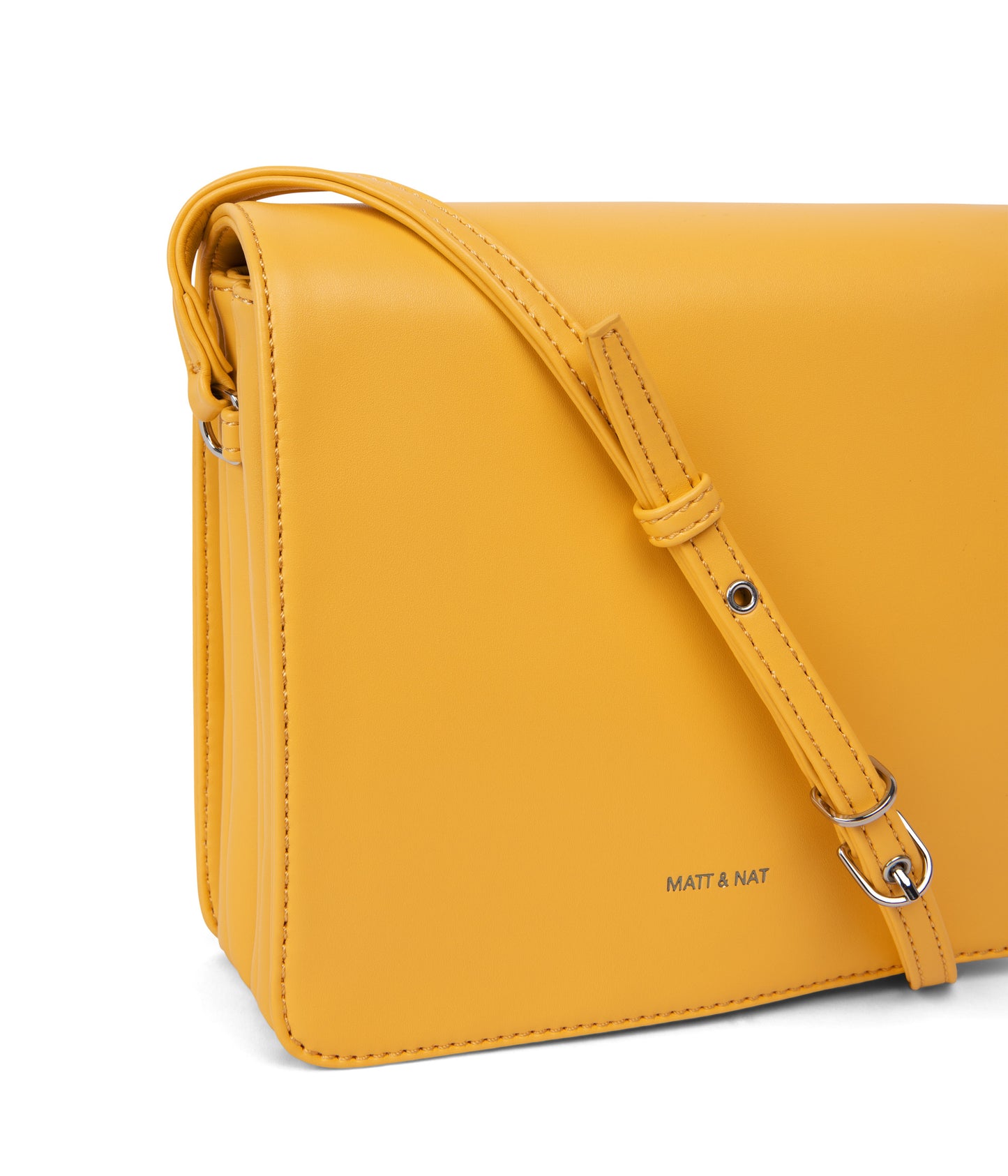 DOVER SM Vegan Crossbody Bag - Loom | Color: Yellow - variant::citrine