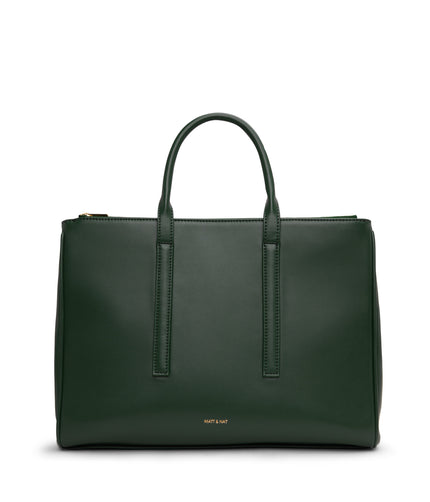 EVELIN Vegan Satchel - Loom | Color: Green - variant::vineyard