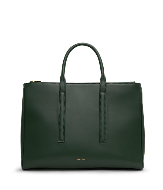 EVELIN Vegan Satchel - Loom | Color: Green - variant::vineyard