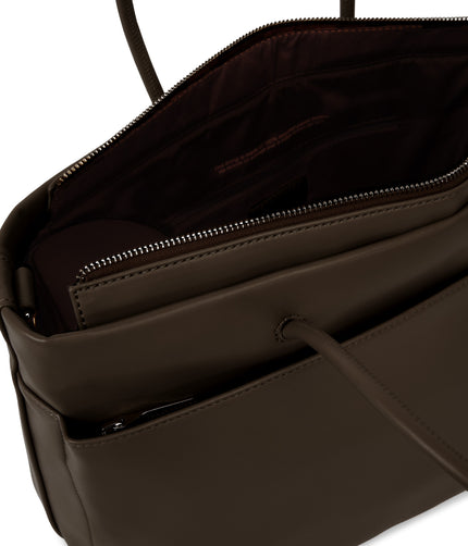 LILET Vegan Diaper Bag - Loom | Color: Brown - variant::espresso