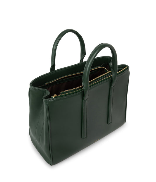 EVELIN Vegan Satchel - Loom | Color: Green - variant::vineyard