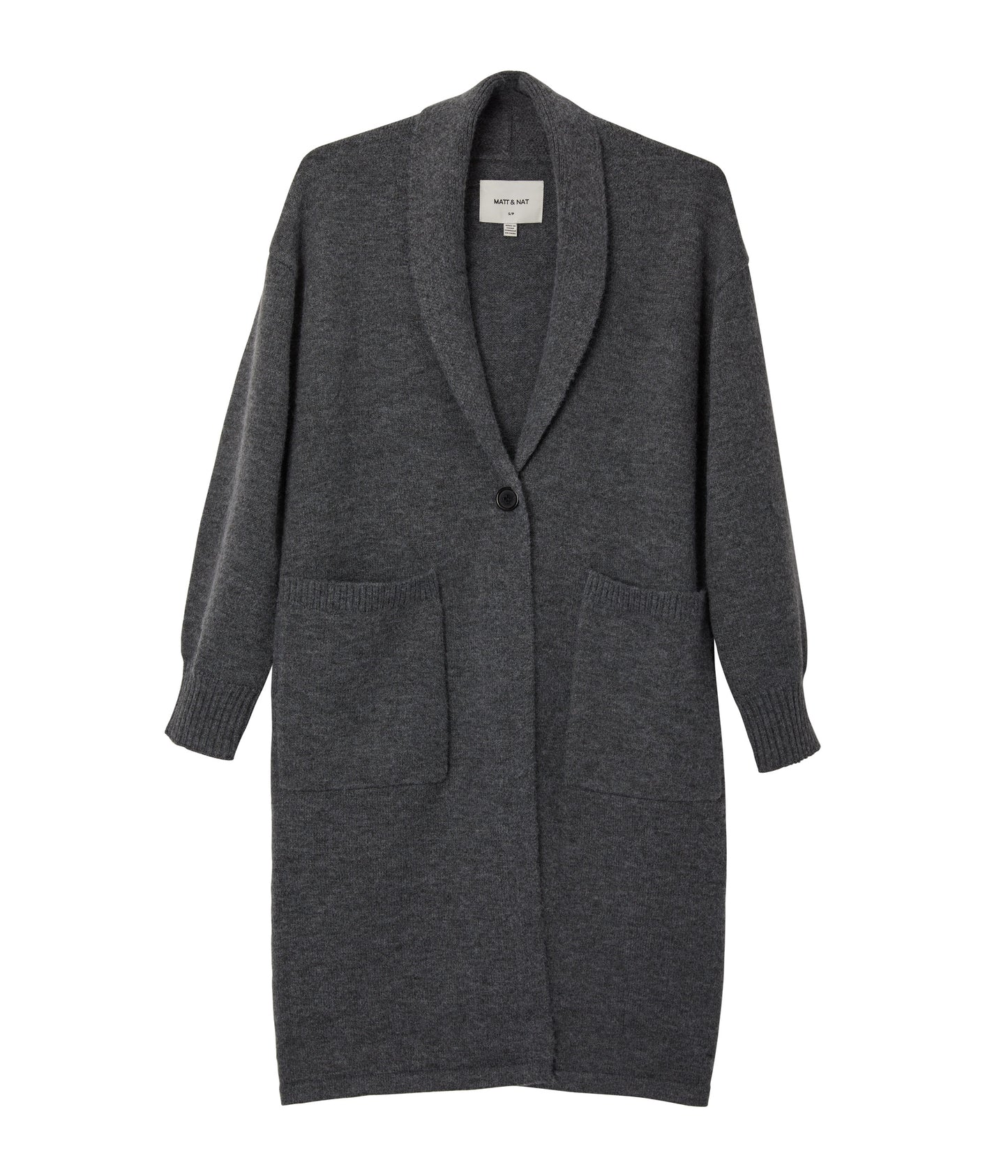 NESS Knee-Length Cardigan | Color: Grey - variant::charcoal