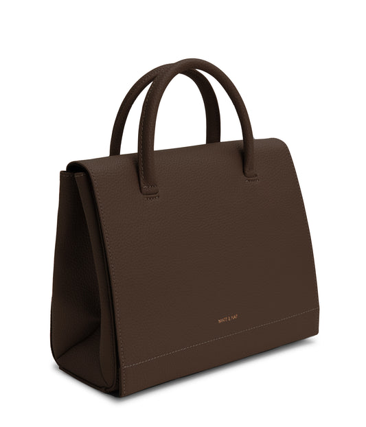 ADEL Vegan Satchel - Purity | Color: Brown - variant::chocolate