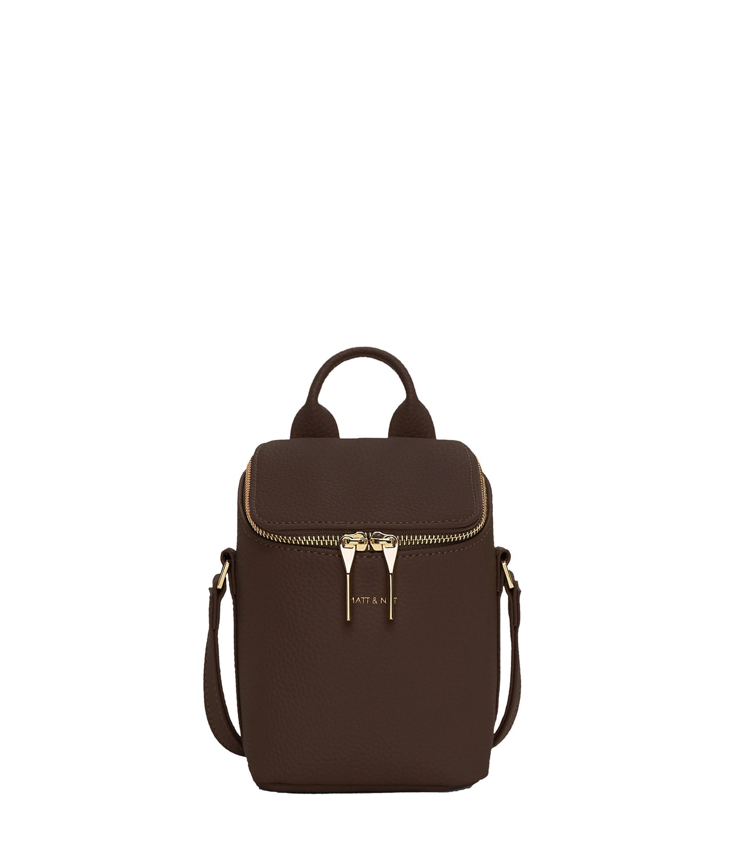 BRAVEMICRO Vegan Crossbody Bag - Purity | Color: Brown - variant::chocolate