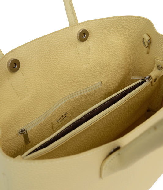 KRISTA Vegan Satchel - Purity | Color: Yellow - variant::daffodil