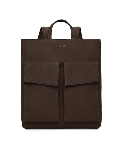 MYRON Vegan Backpack - Purity | Color: Brown - variant::chocolate