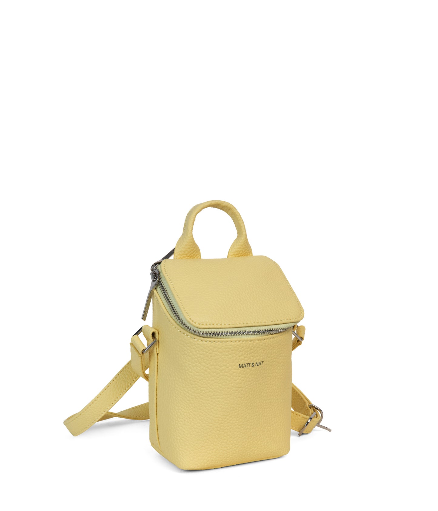 BRAVE MICRO Vegan Crossbody Bag - Purity | Color: Yellow - variant::daffodil