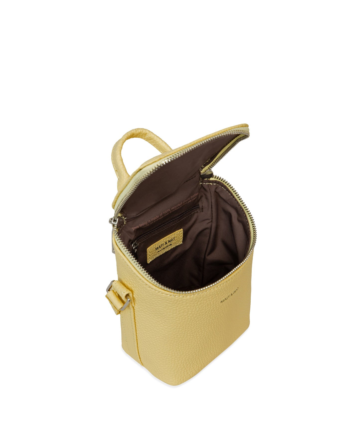 BRAVE MICRO Vegan Crossbody Bag - Purity | Color: Yellow - variant::daffodil