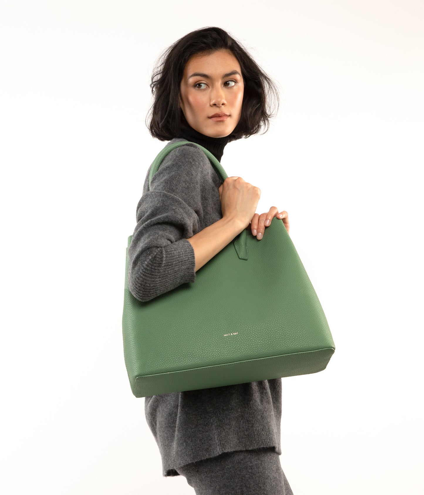 KRISTA Vegan Satchel - Purity | Color: Green - variant::herb