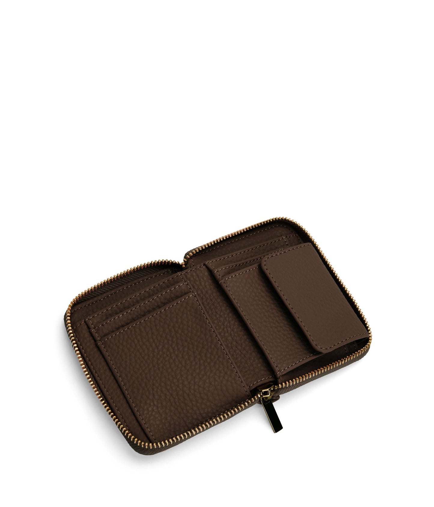 RUE Small Vegan Zip Wallet - Purity | Color: Brown - variant::chocolate