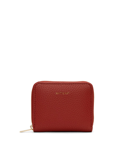 RUE Small Vegan Zip Wallet - Purity | Color: Red - variant::passion