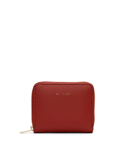 RUE Small Vegan Zip Wallet - Purity | Color: Red - variant::passion