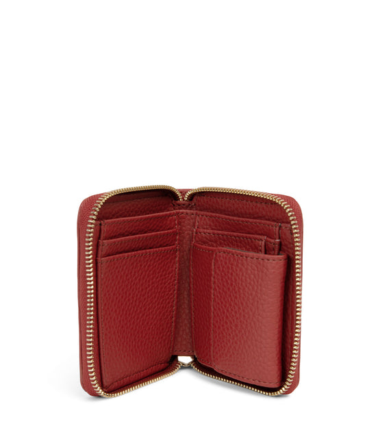 RUE Small Vegan Zip Wallet - Purity | Color: Red - variant::passion