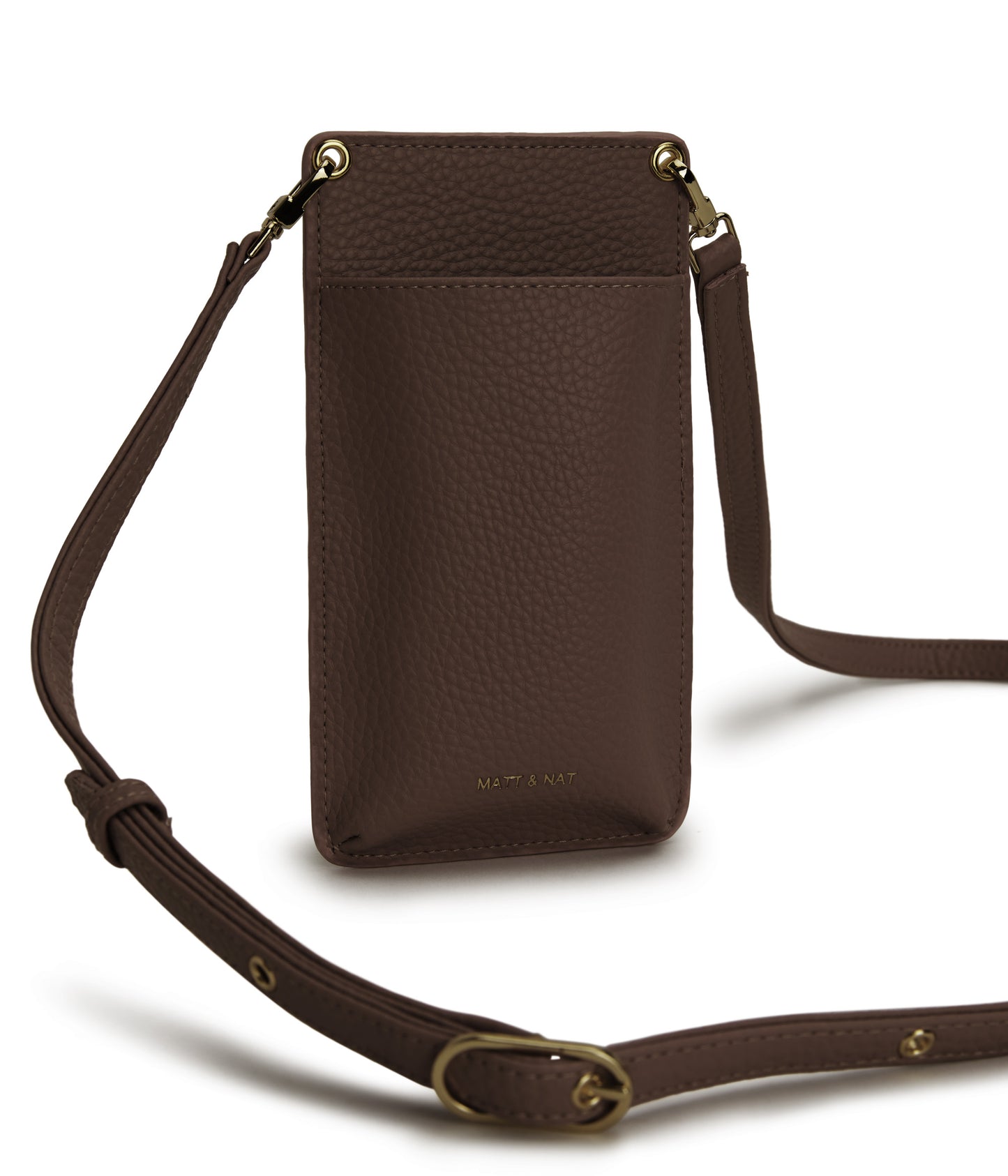 CUE Vegan Crossbody Phone Bag - Purity | Color: Brown - variant::chocolate