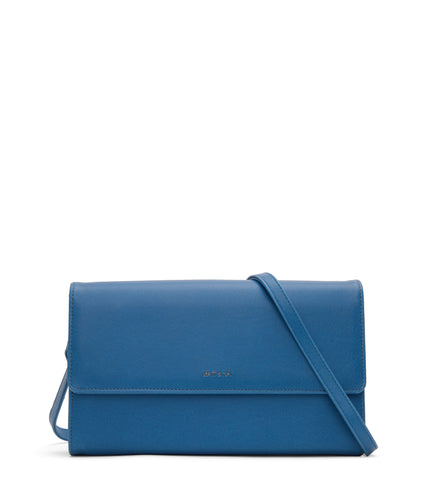DREWLG Large Vegan Crossbody Bag - Vintage | Color: Blue - variant::bluejay