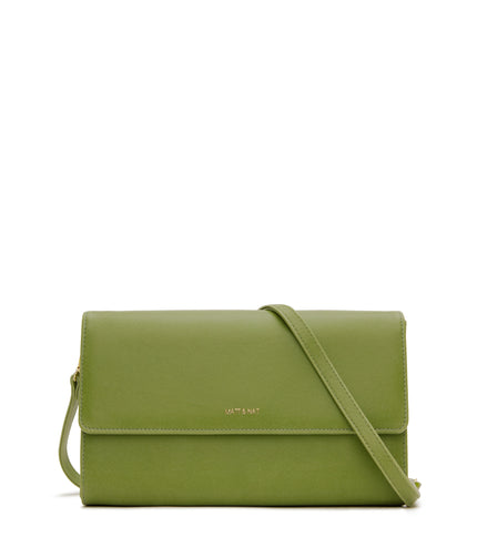 DREWLG Large Vegan Crossbody Bag - Vintage | Color: Green - variant::frog