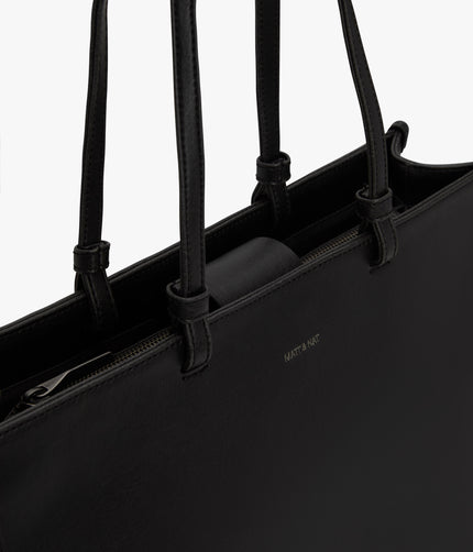CALINA Vegan Tote Bag - Vintage | Color: Black - variant::black