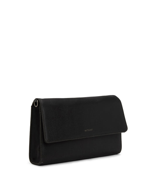 DREWLG Large Vegan Crossbody Bag - Vintage | Color: Black - variant::black