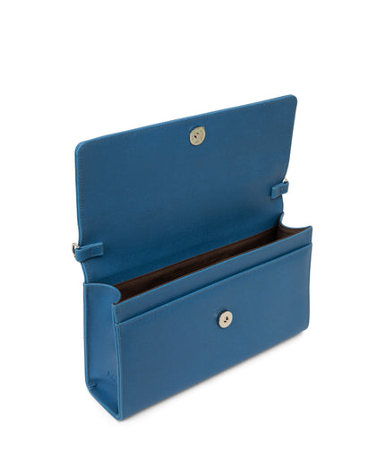 DREWLG Large Vegan Crossbody Bag - Vintage | Color: Blue - variant::bluejay