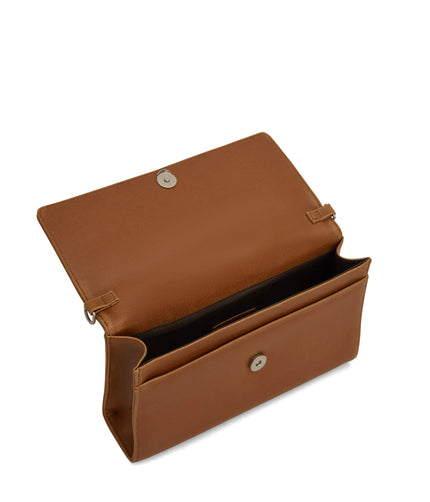 DREWLG Large Vegan Crossbody Bag - Vintage | Color: Brown - variant::chili