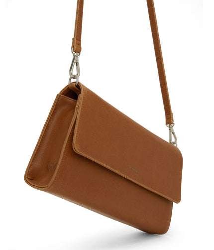 DREWLG Large Vegan Crossbody Bag - Vintage | Color: Brown - variant::chili