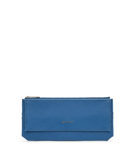 PERLA Vegan Flat Wallet - Vintage | Color: Blue - variant::bluejay