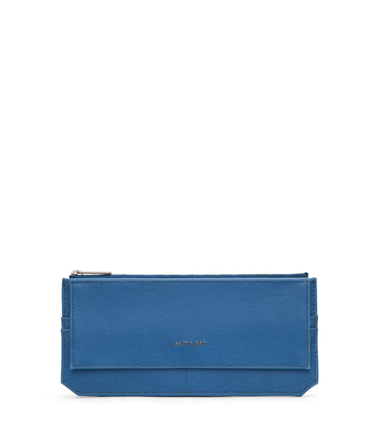 PERLA Vegan Flat Wallet - Vintage | Color: Blue - variant::bluejay
