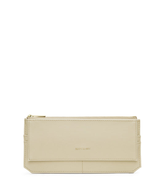 PERLA Vegan Flat Wallet - Vintage | Color: White - variant::vanilla