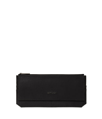 PERLA Vegan Flat Wallet - Vintage | Color: Black - variant::black