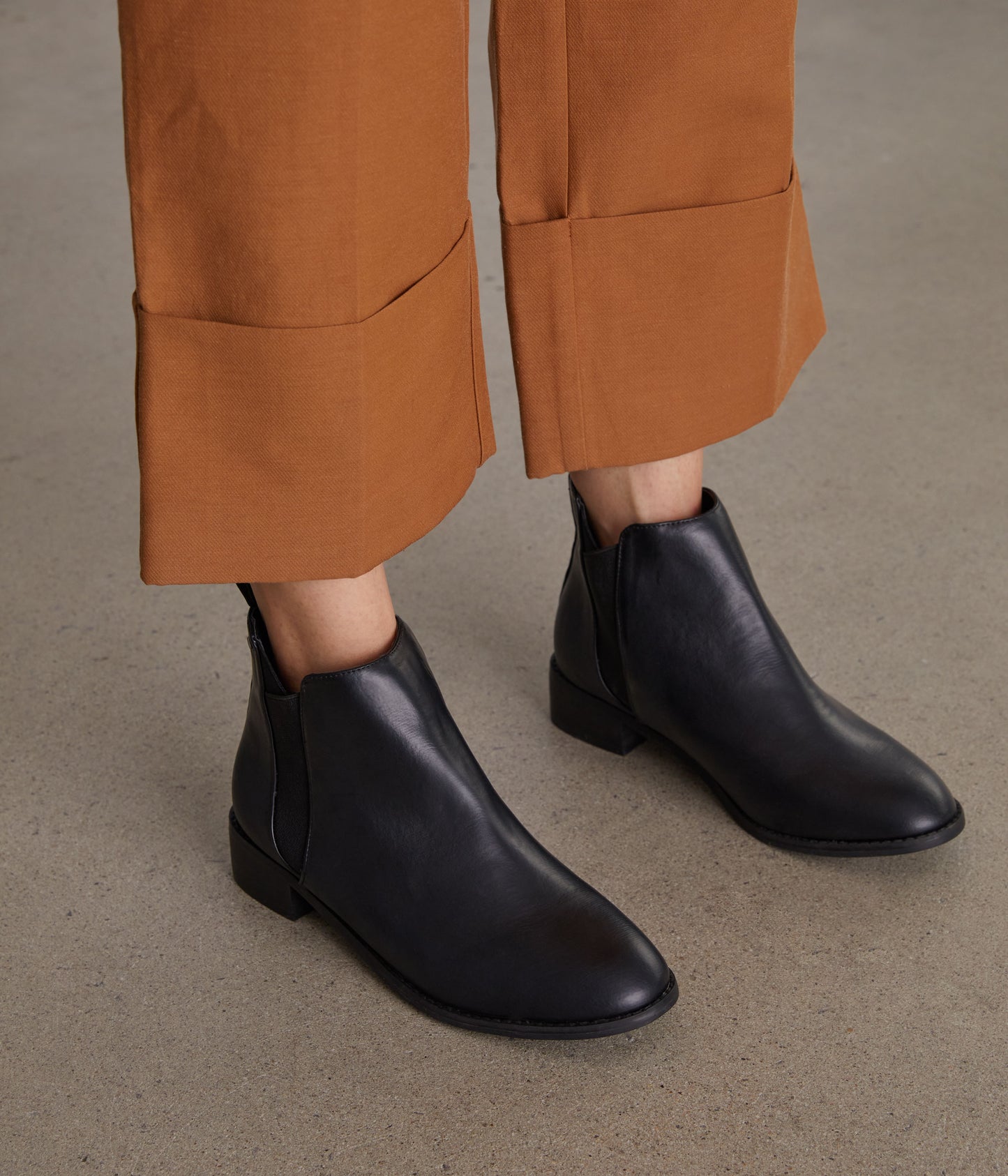 JOLIETTE Women's Vegan Flat Boots | Color: Black - variant::black