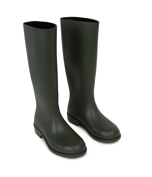 OTOKI Women's Tall Vegan Rain Boots | Color: Green - variant::olive