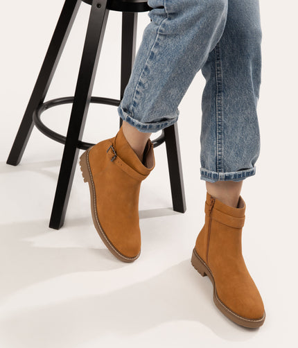 CHEA Women's Vegan Boots | Color: Brown - variant::chili