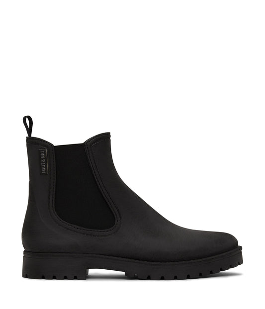 LANEY Women's Vegan Rain Boots | Color: Black - variant::matbla