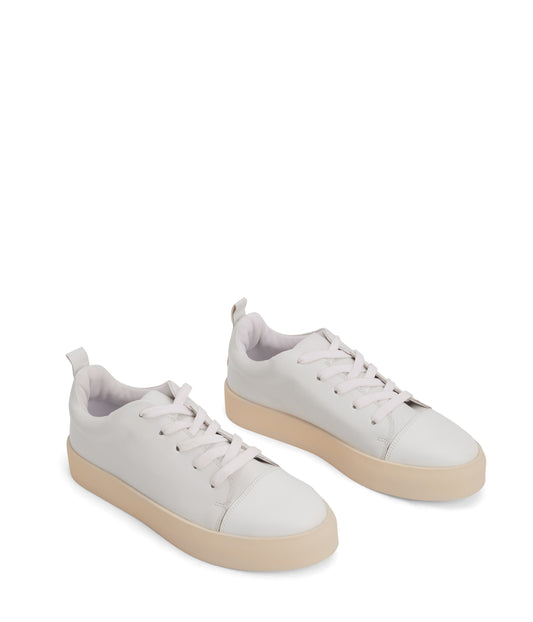 MARCI Women's Vegan Sneakers | Color: White, Pink - variant::white pink