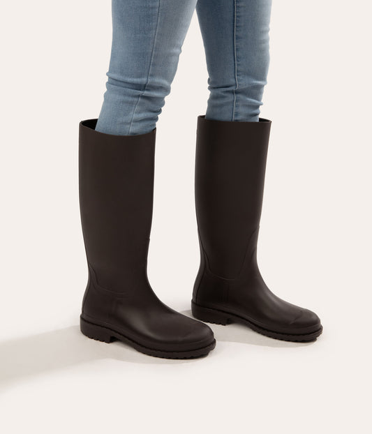 OTOKI Women's Tall Vegan Rain Boots | Color: Off White - variant::off white